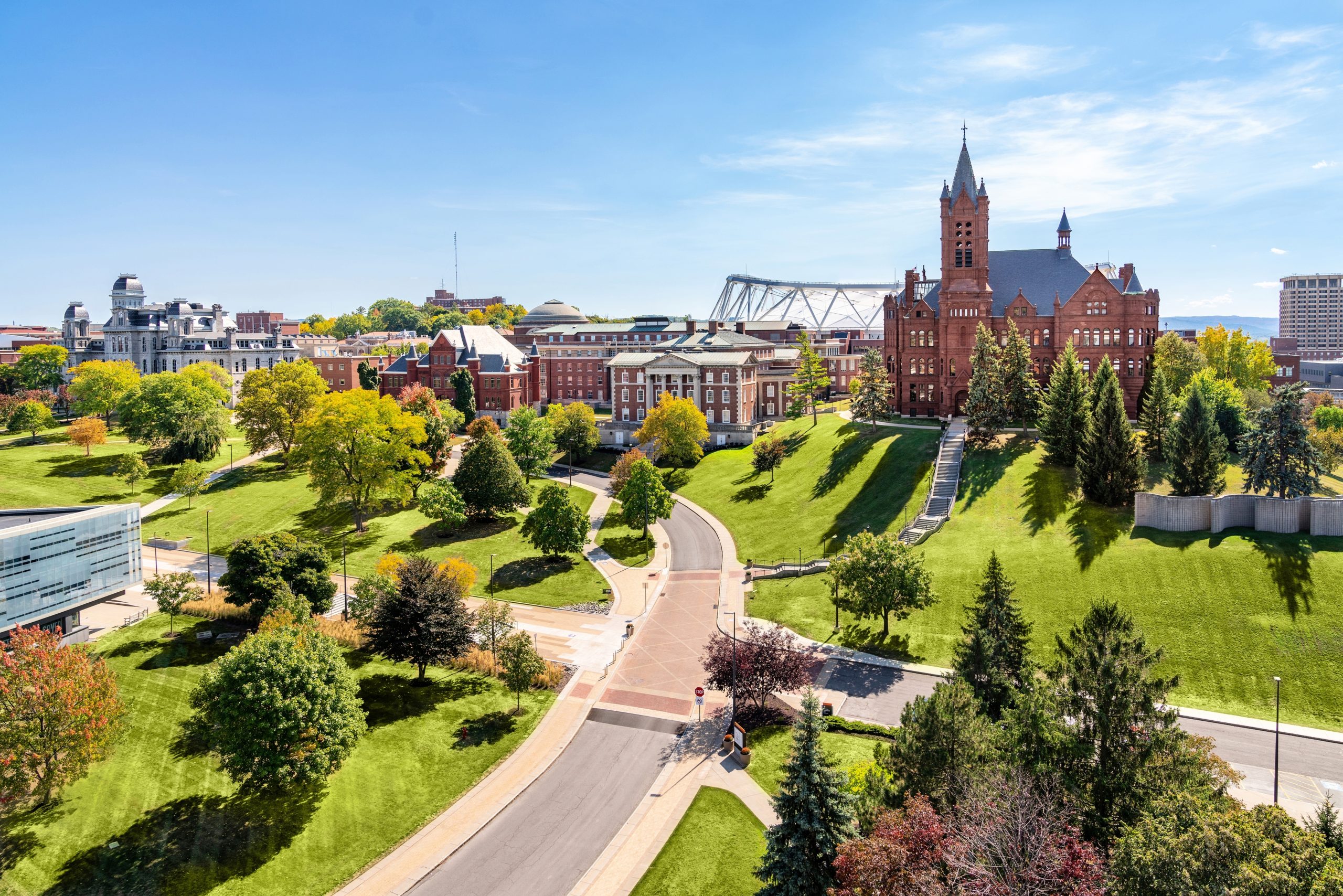 Campus Imagery Fall Stadium Roof